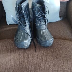 Sperry Black Lace-Up Winter Boots